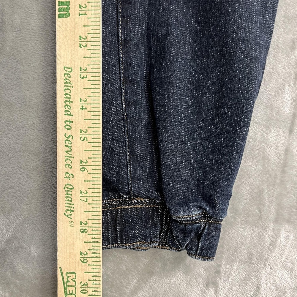 L.L. Bean Jeans‎ Womens 10 Blue Dark Wash Jogger Tapered Stretch 32x29 Denim - Picture 8 of 9
